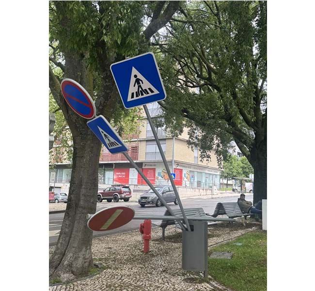 Castelo Branco acorda com sinalização rodoviária destruída
