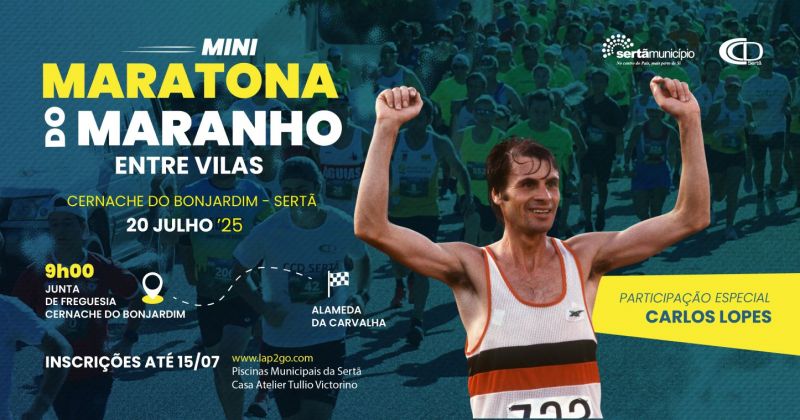 Sertã: Carlos Lopes vai estar presente na Mini Maratona do Maranho a 20 de julho

