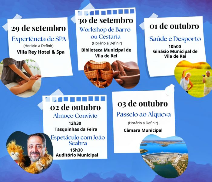 “Semana do Envelhecimento Ativo” regressa a Vila de Rei de 29 de Setembro a 3 de Outubro
